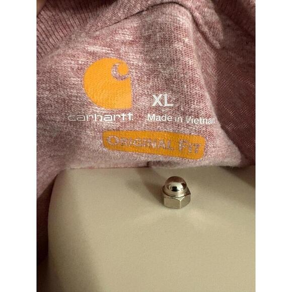 CARHARTT ORIGINAL FIT MENS SIZE XLARGE RED SHORT SLEEVE POCKET FRONT - Picture 2 of 3